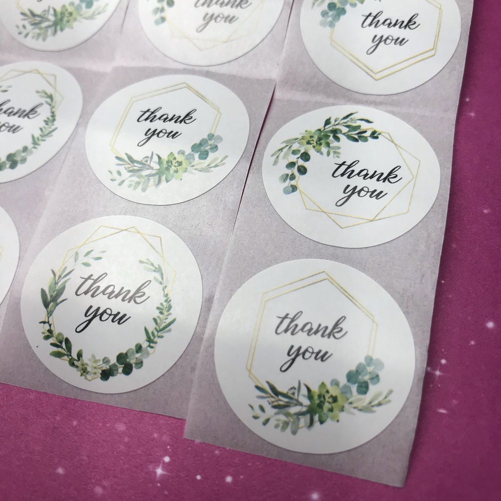 🌻200 thank you stickers small 1” round 8 designs - Picture 3 of 5